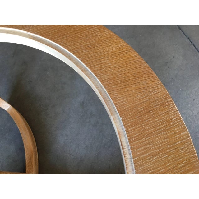 Round Scandinavian Spindle Coffee Table in Oak With Glass Top - 5