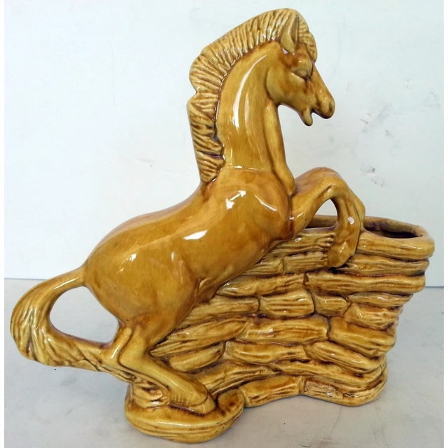 Mid-Century TV Lamp Base with Rearing Horse - 2