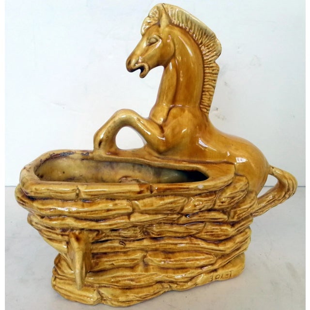 Mid-Century TV Lamp Base with Rearing Horse - 4