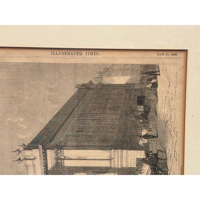1858 "Royal Italian Opera House" Woodcut Print by William Henry Prior, Framed - 7