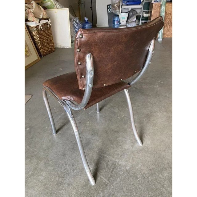 1950s Chrome Mid Century Soda Shop Style Side Chair - 3
