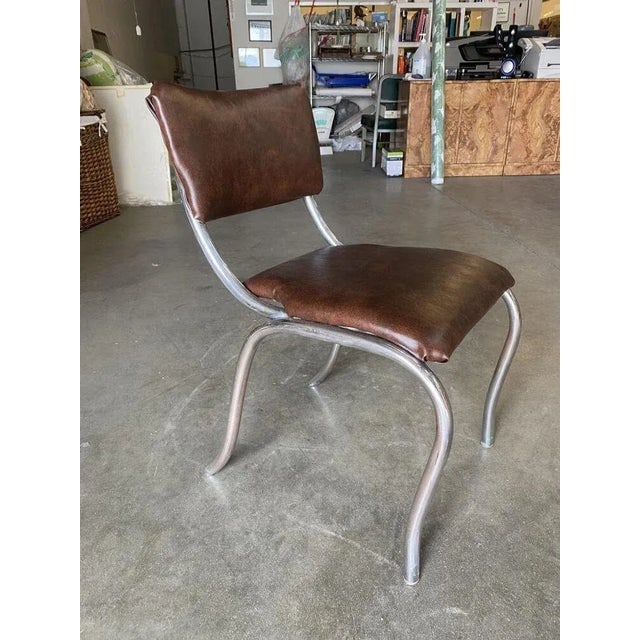 1950s Chrome Mid Century Soda Shop Style Side Chair - 7