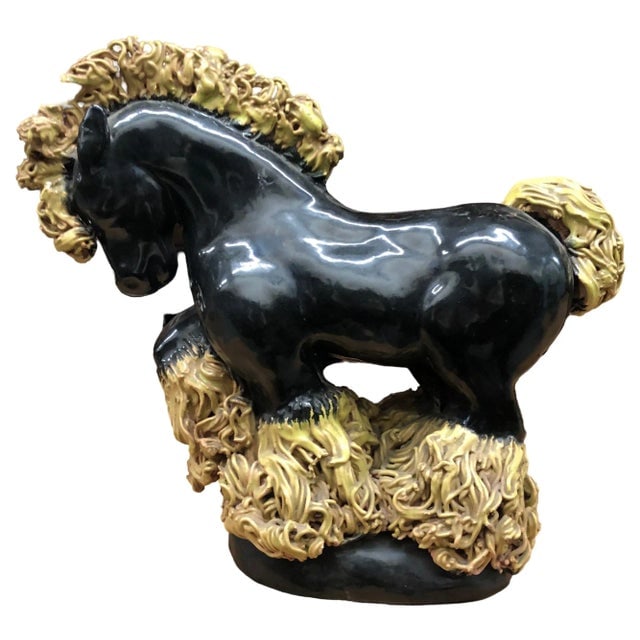 Mid-Century Studio Art Pottery Clydesdale Horse - 2