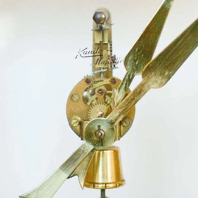 German Mid-Century Brass Mantel Clock by Kieninger & Obergfell - 7