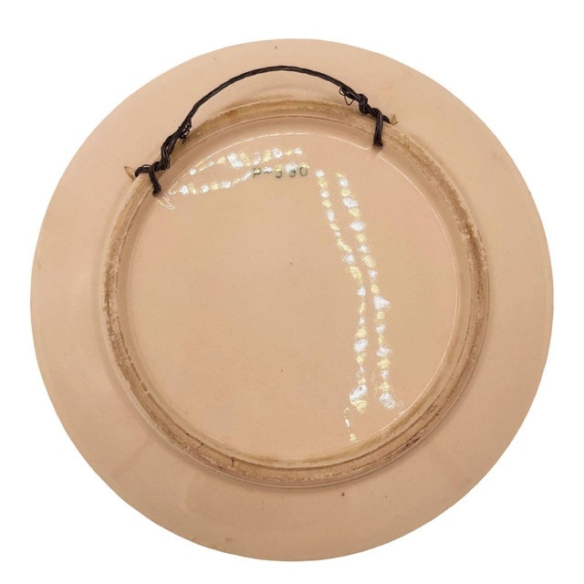 1950s Rare Mid-Century California Pottery Flamingo 3d Sculptural Round Wall Plate - 5