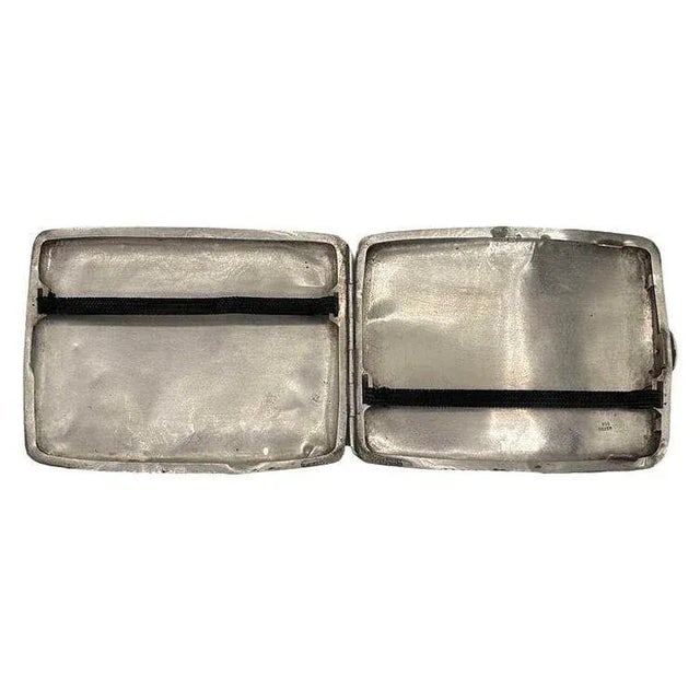 1910s Hand Etched Edwardian Sterling Silver Cigarette Case Wallet - 3