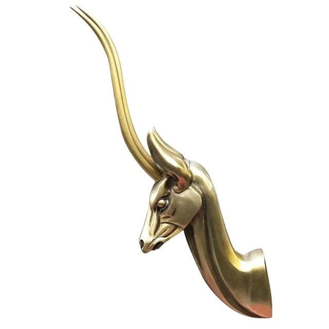 Modernist Anodized Aluminum Gazelle Wall Sculpture by Pendergast - a Pair - 3