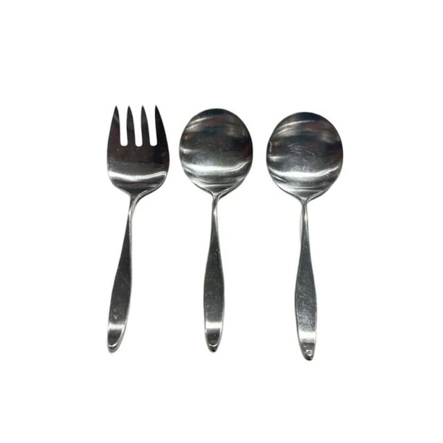 1950s Don Wallace for Lauffer Design 2 Stainless Steel Set of 42 - 12