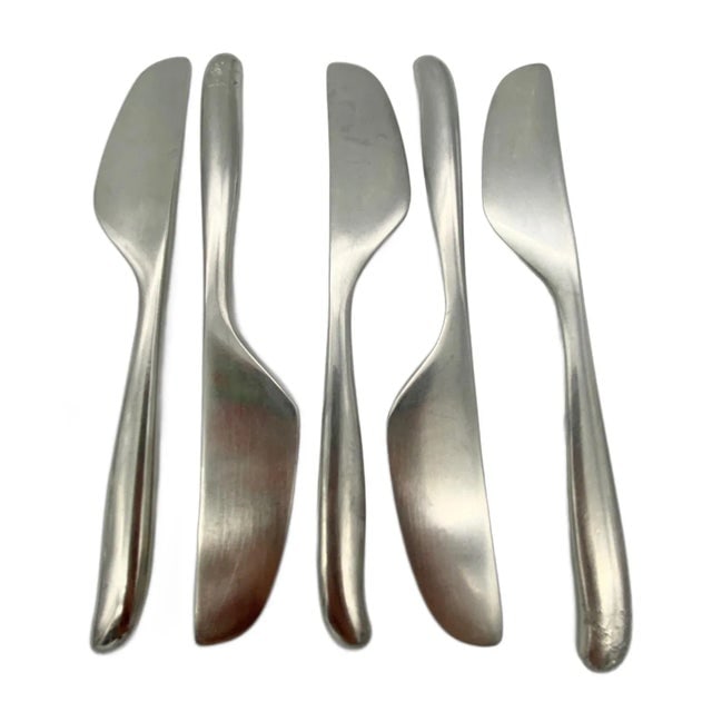 1950s Don Wallace for Lauffer Design 2 Stainless Steel Set of 42 - 2