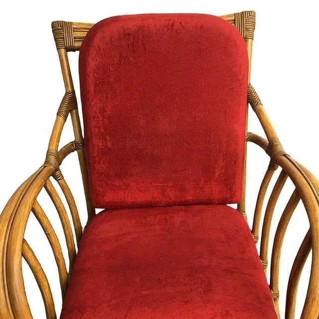 Rare Paul Frankl Styled Faux Rattan Outdoor/Patio Chaise Lounge Chair, Pair - 7