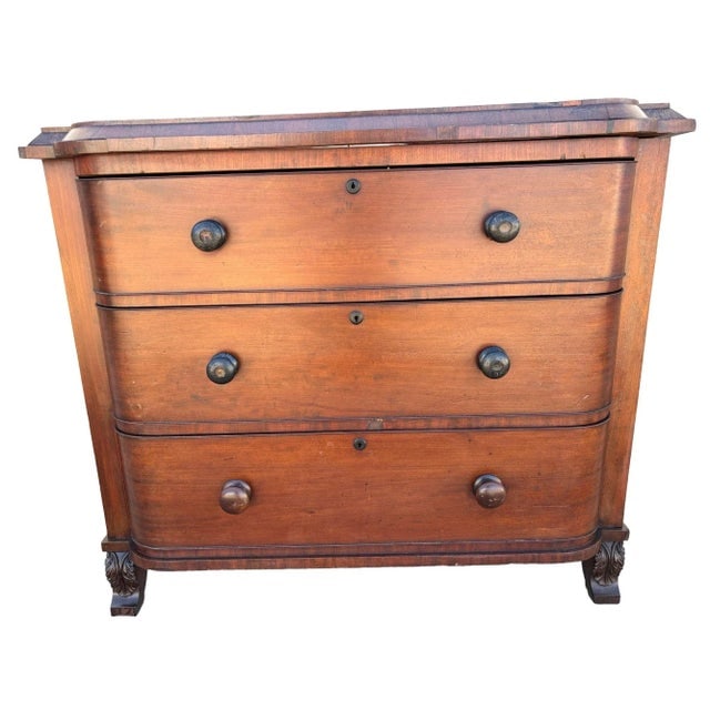 Late 19th Century Victorian Queen Anne Lowboy Dresser With Sculpted Front - 4