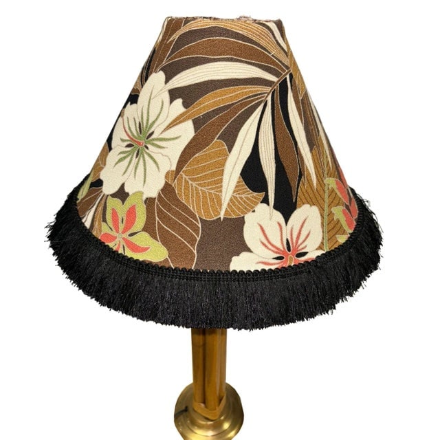 Restored Vintage Rustic Four Strand Rattan Table Lamp With Fancy Wrapping and Brass Base - 3
