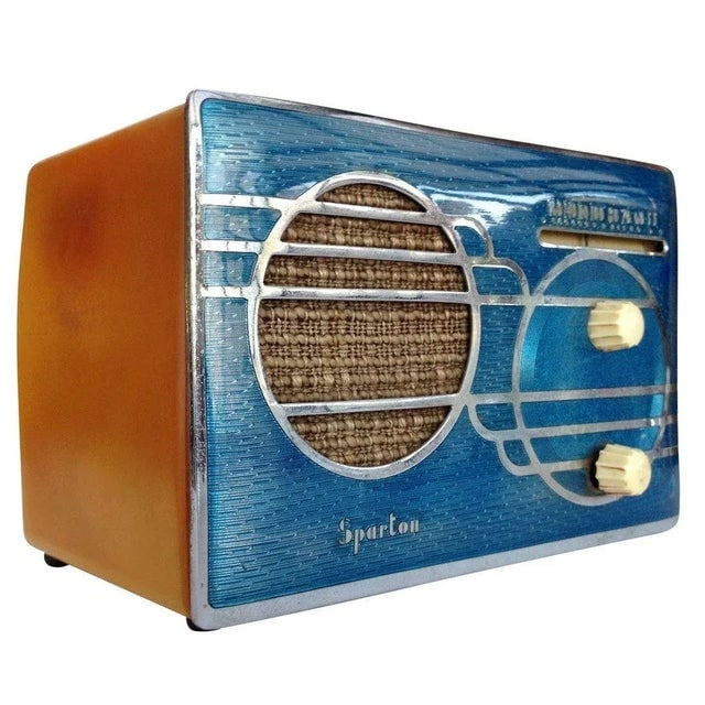 Art Deco Sparton Model 500c "Cloisonne??" Catalin Am Radio - 3