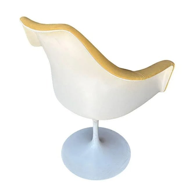 Eero Saarinen Yellow Leather Tulip Arm Chair Pedestal Collection by Knoll - 7