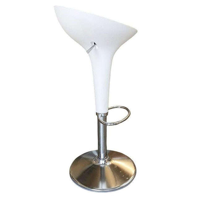 Philippe Starck Style White Modernist Stool and Table Set - 3