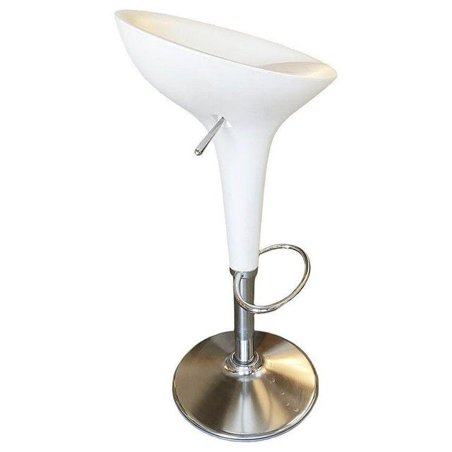 Philippe Starck Style White Modernist Stool and Table Set - 4