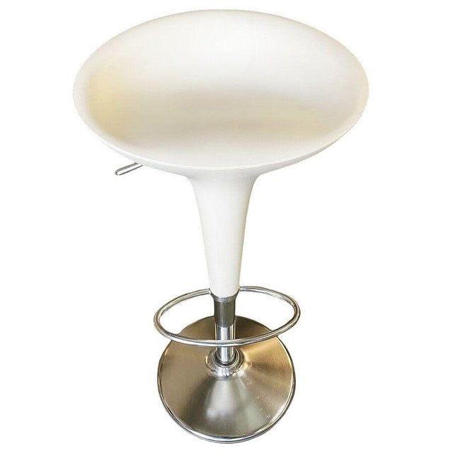 Philippe Starck Style White Modernist Stool and Table Set - 5