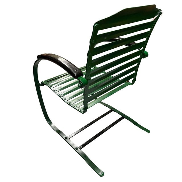 Mid-Century Steel Springer Rocking Outdoor Patio Chairs - A Pair - 5