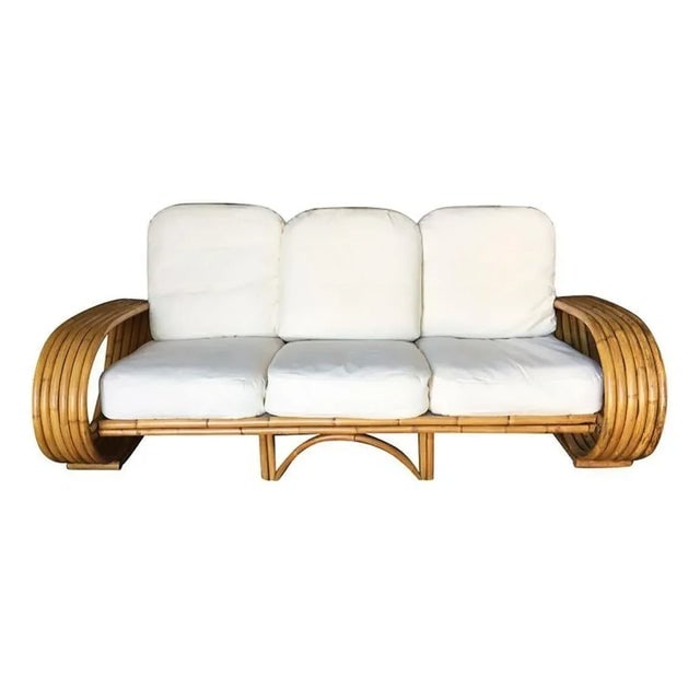 Restored 6-Strand "Speed" 3-Seat Sofa With Arched Base - 2
