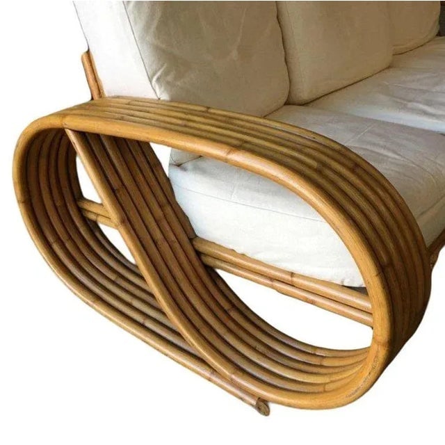 Restored 6-Strand "Speed" 3-Seat Sofa With Arched Base - 6