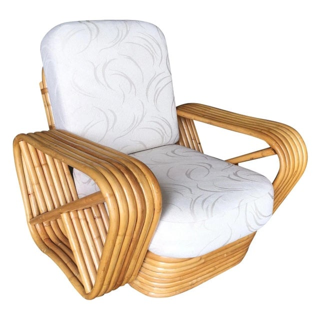 1940s Restored Paul Frankl Six-Strand Rattan Sofa and Lounge Chair Set - 2