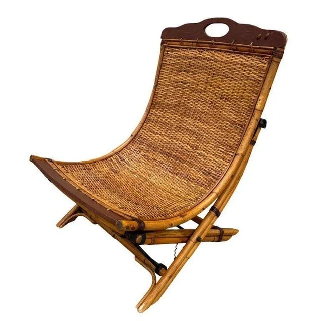 Early 20th Century English Folding Veranda Bamboo Garden Chair - 2