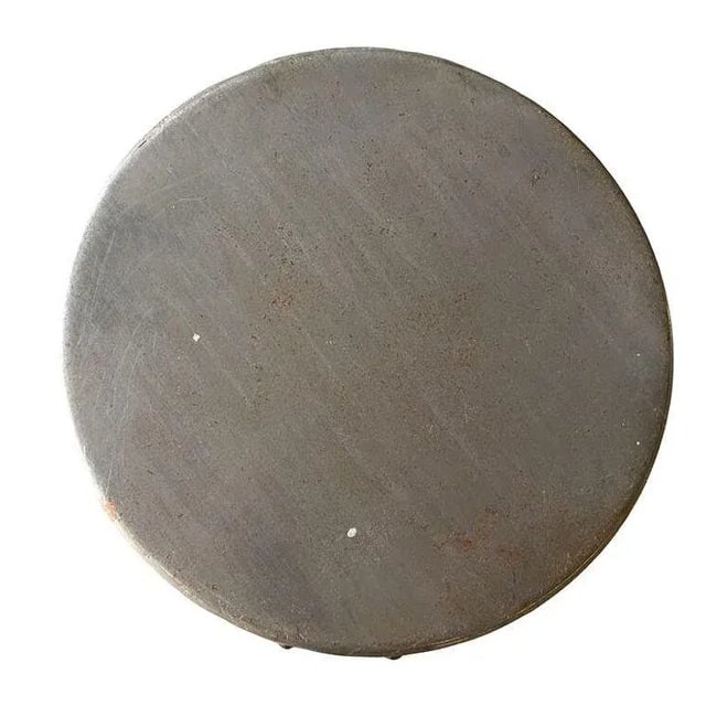 Brushed Steel Metal Industrial Stool, Pair - 7