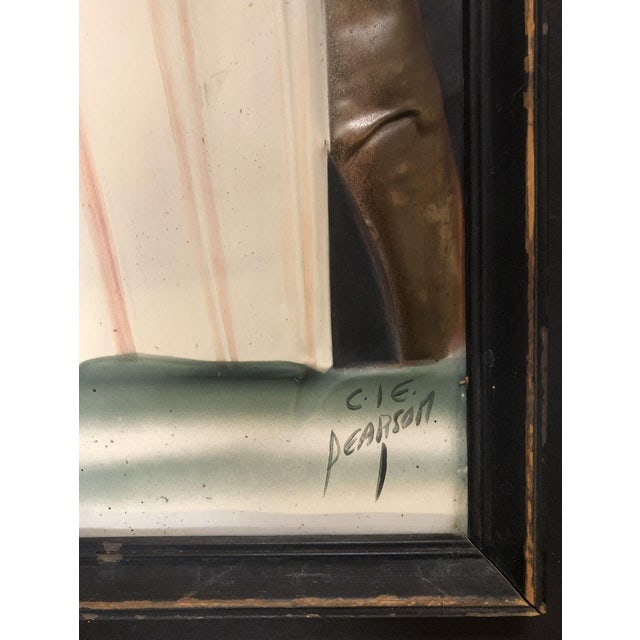 Mid Century Cooper Embossed Bongo Player Wood Framed by c.i.e. Pearson - 3