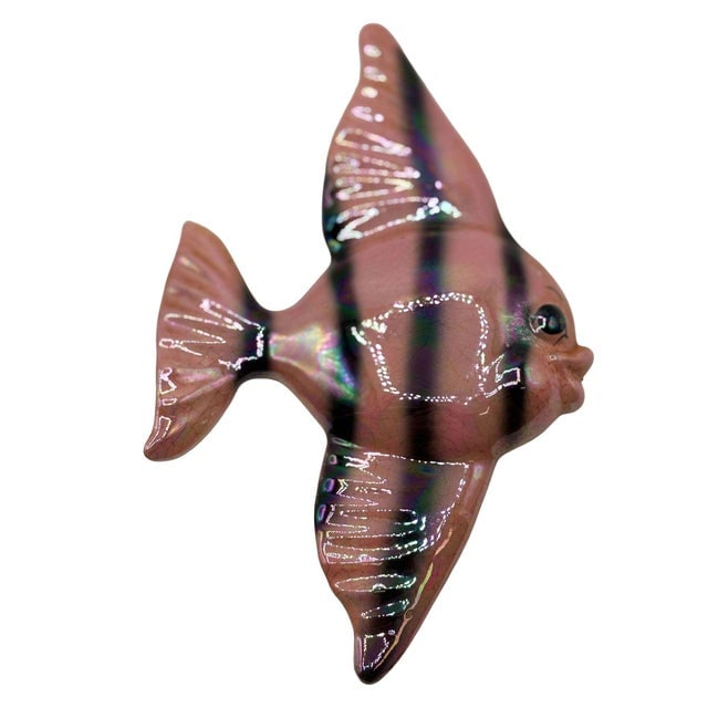 1950s MCM Ceramic Angel Fish & Seahorse 3 Piece Wall Sculpture Set by Freeman McFarlin - 3