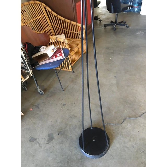 Mid-Century Black Iron Rod Tripod Floor Lamp - 3