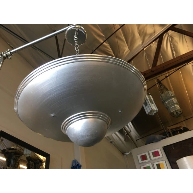Aluminum Art Deco Saucer Ceiling Pendant Lamp - 5