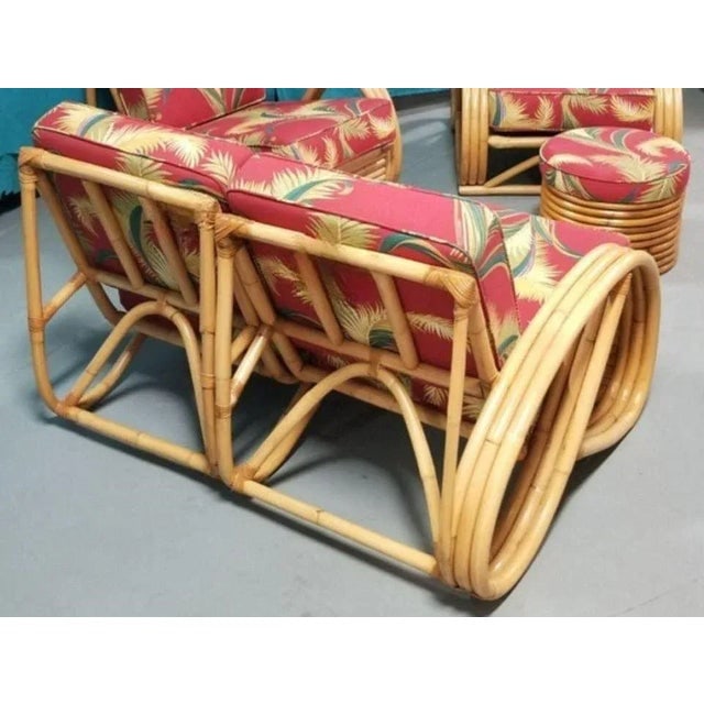 Restored Rattan 3-Strand 3/4 Pretzel Arm Sofa and Settee - 2