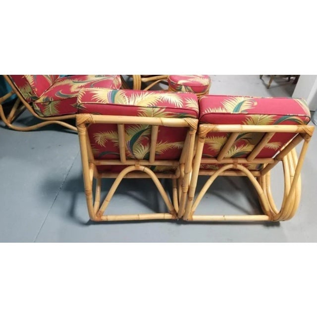 Restored Rattan 3-Strand 3/4 Pretzel Arm Sofa and Settee - 4
