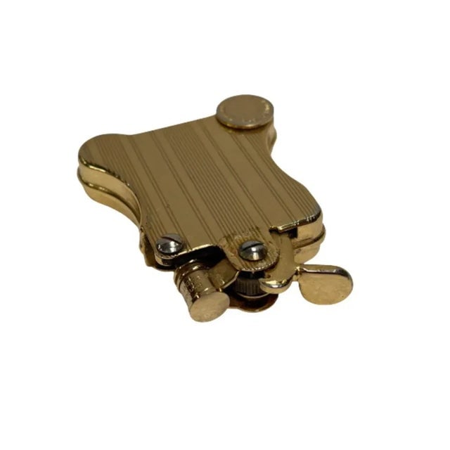 1990s Gold Plated Ronson Banjo Styled Petrol Lighter, Japan - 7