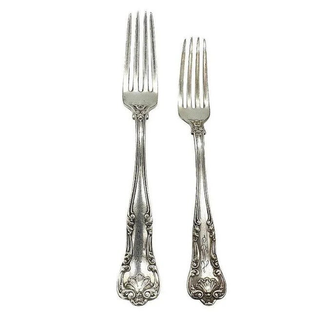 Early 1900s Edwardian "Regent" 16 Piece Fork/Knife Silver Plate Silverware Set by Gorham - 5