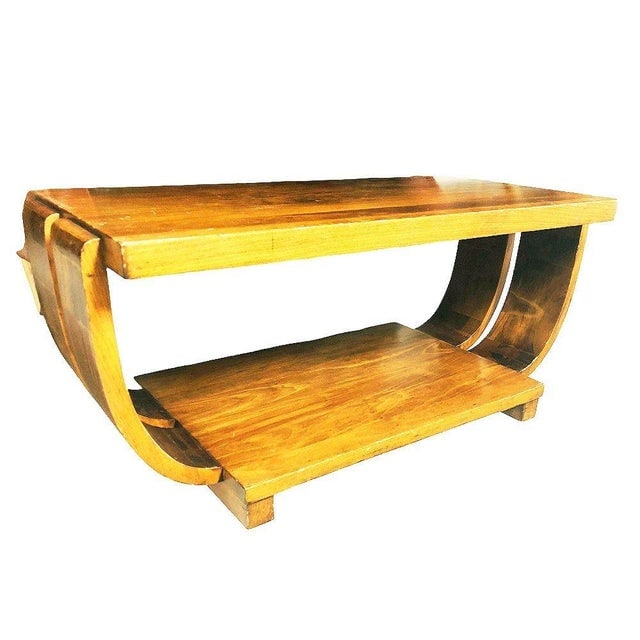1930s Blond Geometric Art Deco Side & Coffee Table Attributed to Gilbert Rohde for Brown Saltman - 8