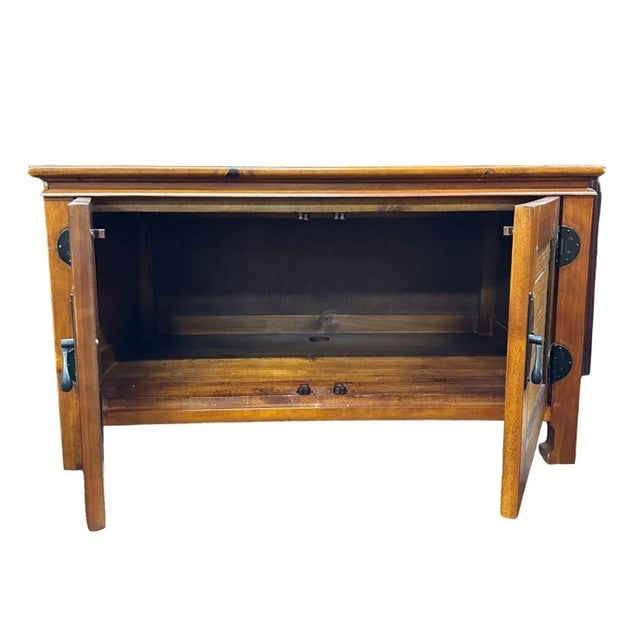 Oriental James Mont Style Koa & Stick Rattan Tv Console - 3