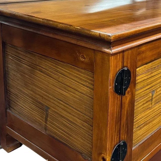 Oriental James Mont Style Koa & Stick Rattan Tv Console - 6