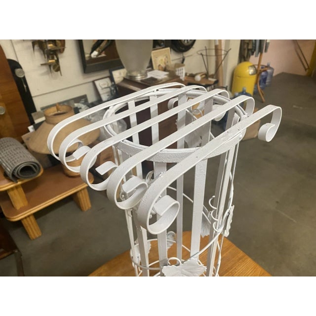 Mid Century Woodard Style Steel Strip Roman Column Plant Stand - 4