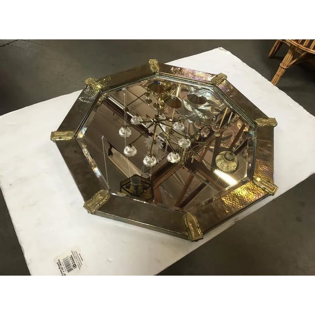 Arts and Crafts Hand Hammered Octagon Copper Mirror - 5