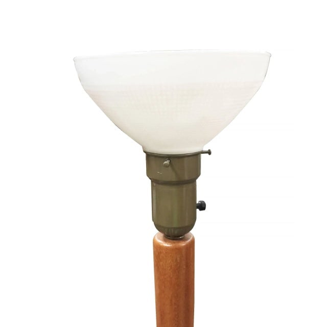 Russel Wright Style Hand-Carved Torchiere Floor Lamp, Pair - 4