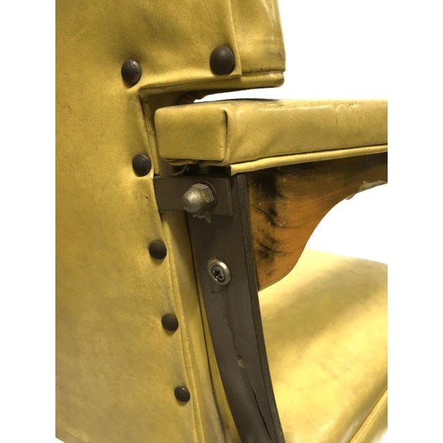 Vintage Rock-A-Chair Cantilever Rocker Chair in Harvest Gold Vinyl - 7