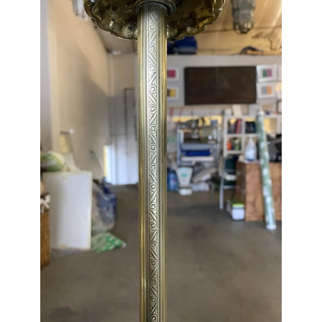 Brass Figure Figural Art Deco Reading Floor Lamp by Frankart - 7