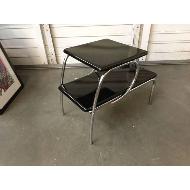 Wolfgang Hoffmann Style Art Deco Chrome Tubular & Lacquer Micarta Side Table - 7