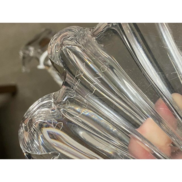 1960s Large Hand-Blown Murano Crystal Leaded Glass Dolphin Sculpture by Archimede Seguso - 8