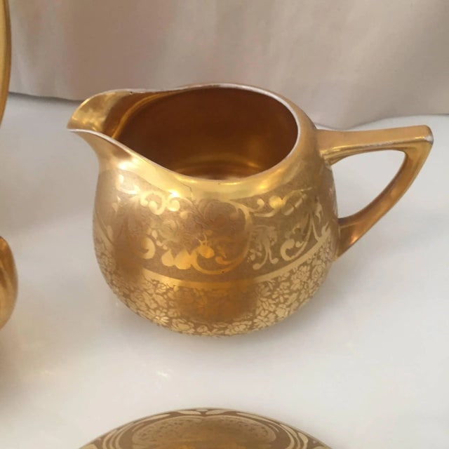 1950s Vintage 18-Karat Porcelain Table Tea Limouge and Signed Osborne - Set of Five - 3