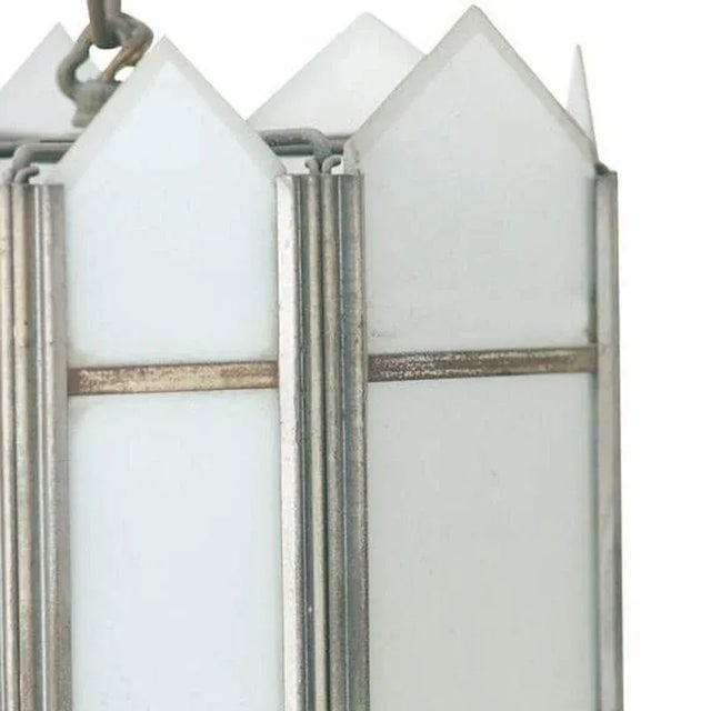 Early 20th Century Art Deco Slat Glass Pendant Light - 3