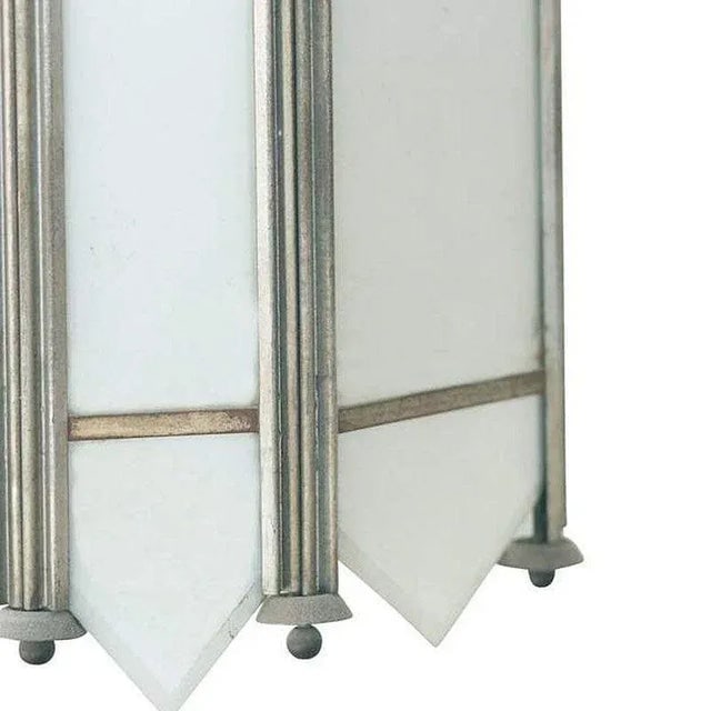 Early 20th Century Art Deco Slat Glass Pendant Light - 4