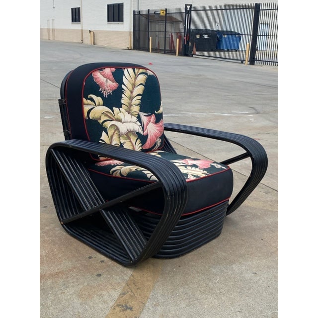 Restored 6 Strand Black Ash Table, Sofa, Lounge Chair Livingroom Set - 12