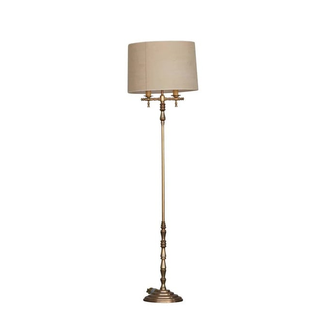 1930s Hollywood Regency Gold-Plated Bronze Floor Lamp - 2